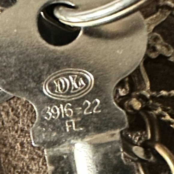 Vintage Key Chain With Destroy Tag, Wells Fargo and Scales of Justice Charms - Picture 7 of 9